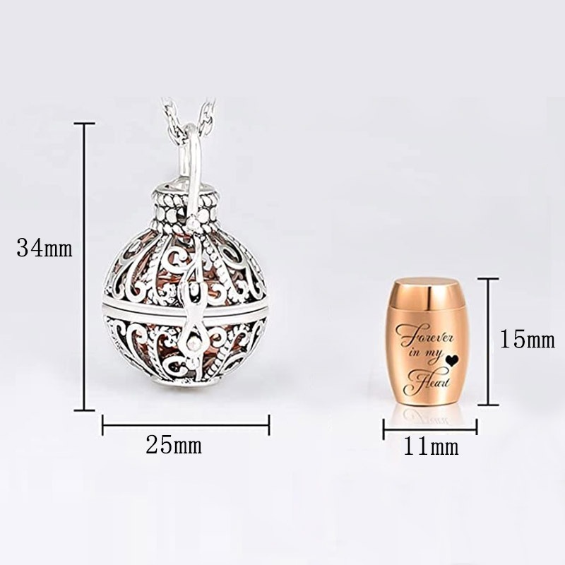 Modern Stainless Steel Pet Urn Casket Pendant