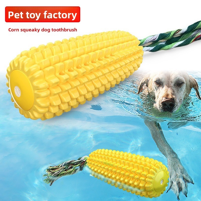 Indestructible Corn Stick Squeaky Chew Toy for Dogs