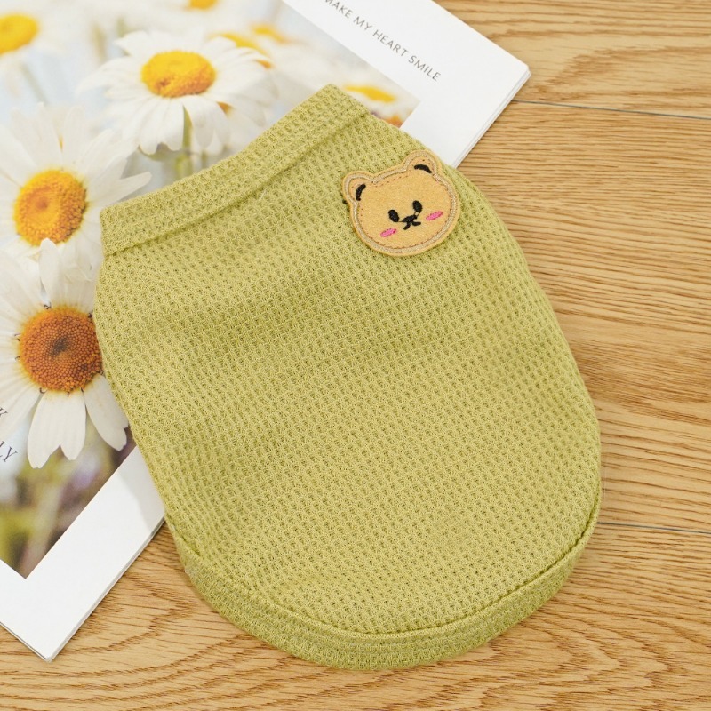 Waffle Knit Two-Legged Bear Vest for Pets