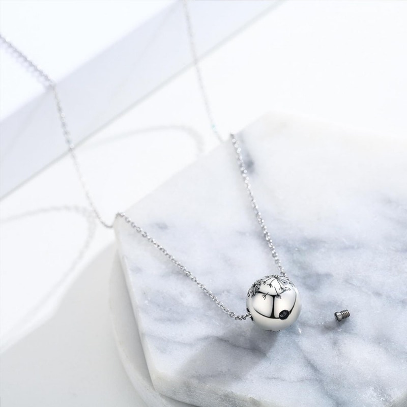 Drop Shaped Paw Print Pet Ashes Urn Pendant