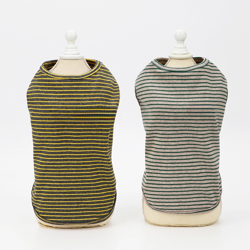 Striped Spring and Summer Vest for Small Dogs