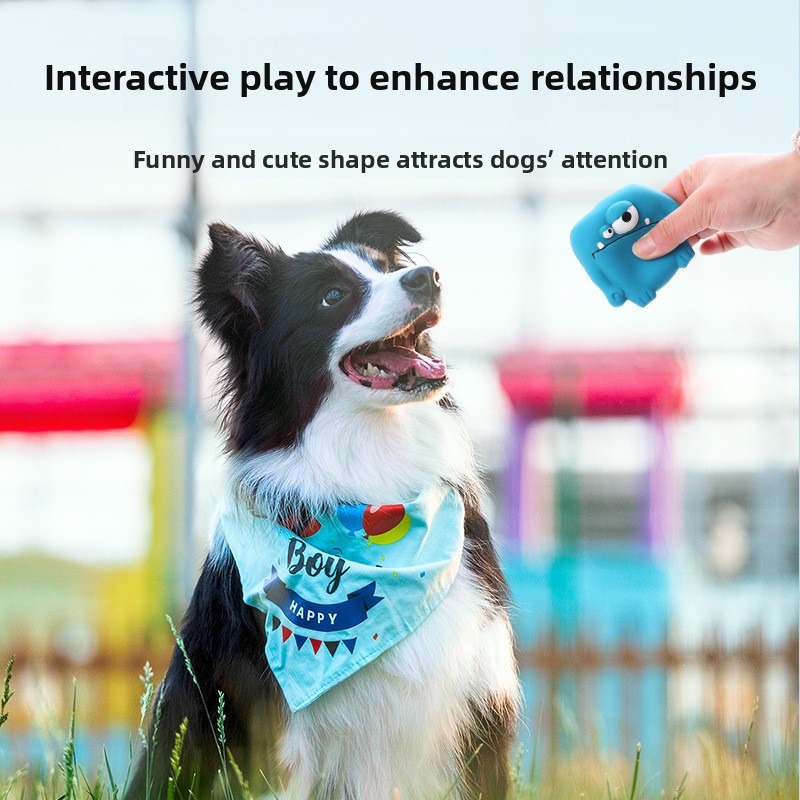 Natural Rubber Monster Squeaky Chew Toy for Puppies