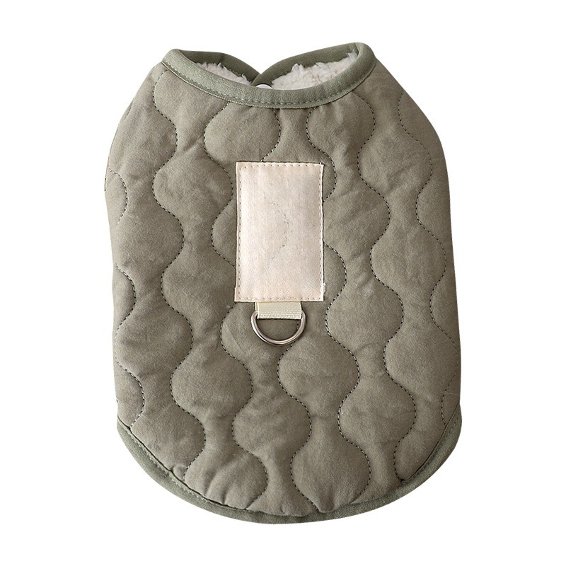 Velvet Winter Vest with Leash Buckle for Cats and Dogs