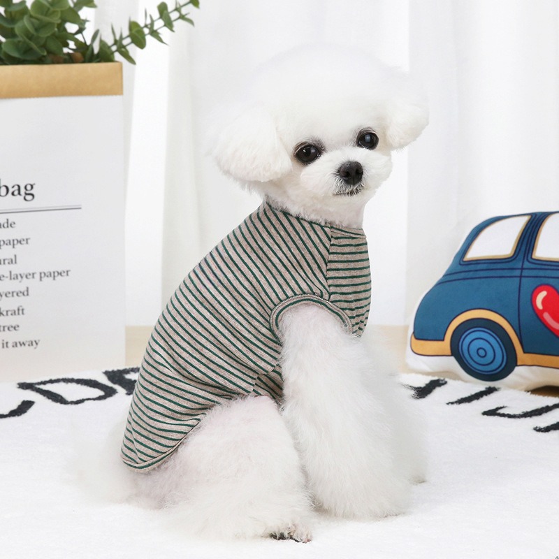 Striped Spring and Summer Vest for Small Dogs