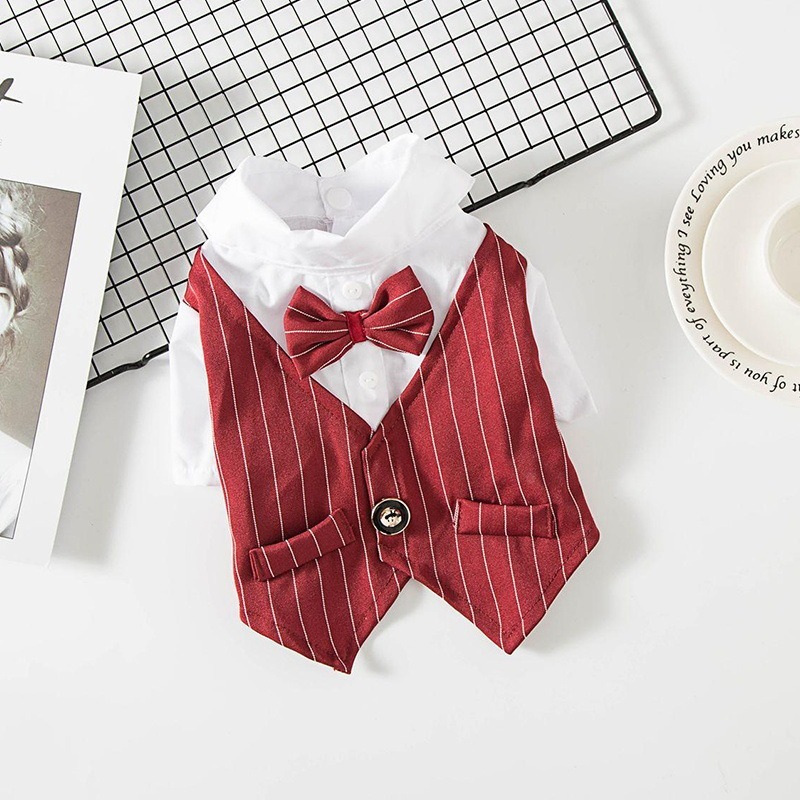 Formal Wedding Tuxedo Suit with Bow Tie for Dogs