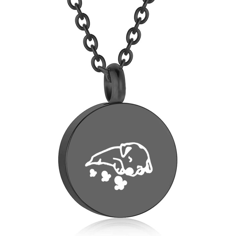 Round Smooth Openable Pet Ashes Storage Pendant
