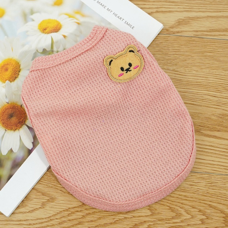 Waffle Knit Two-Legged Bear Vest for Pets