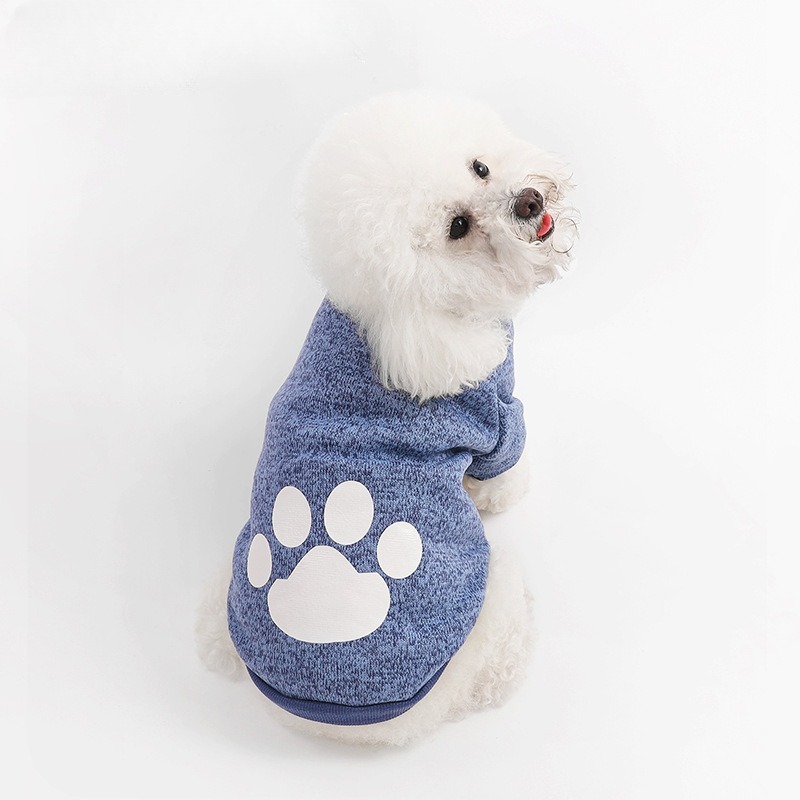 Paw Pattern Dog Sweater Machine Washable
