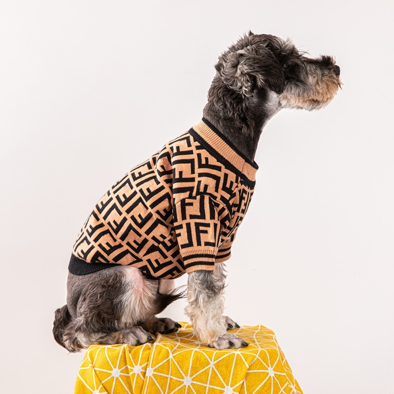 Letter Pattern Knitting Wool Warm Dog Sweater