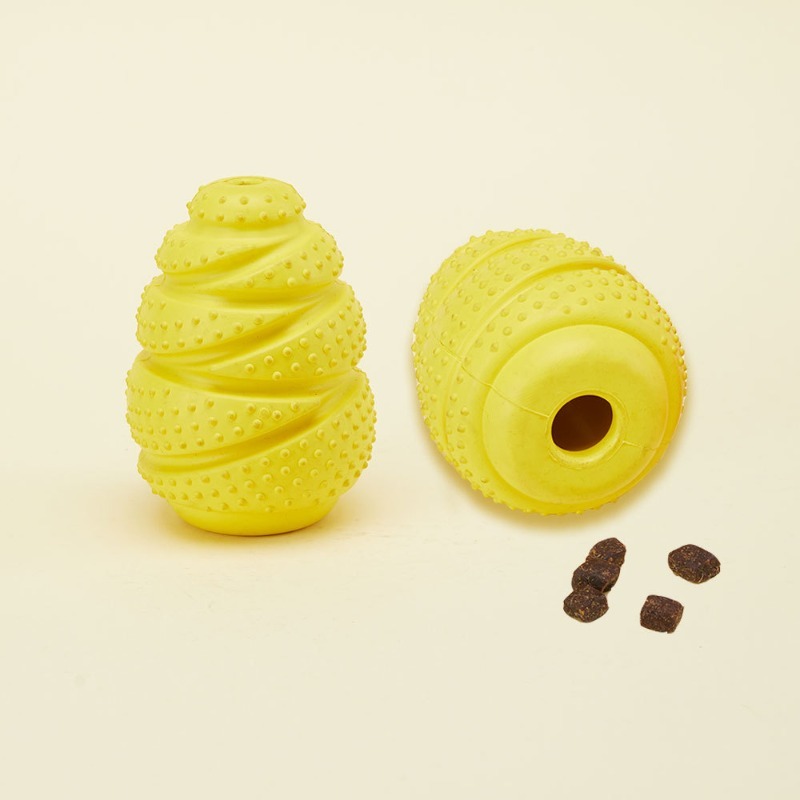 Honeycomb Rubber Dog Chew Toy for Weight Loss