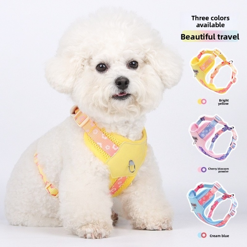 Dog Chest Harness Breathable Color Block