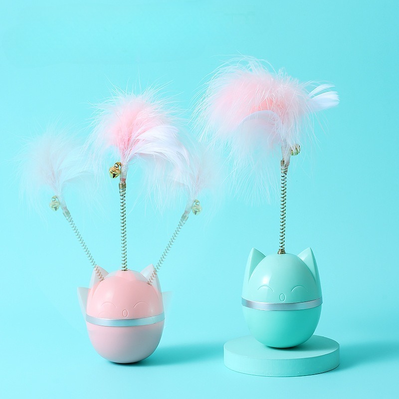 Rolling Ball Feather Bell Cat Toy