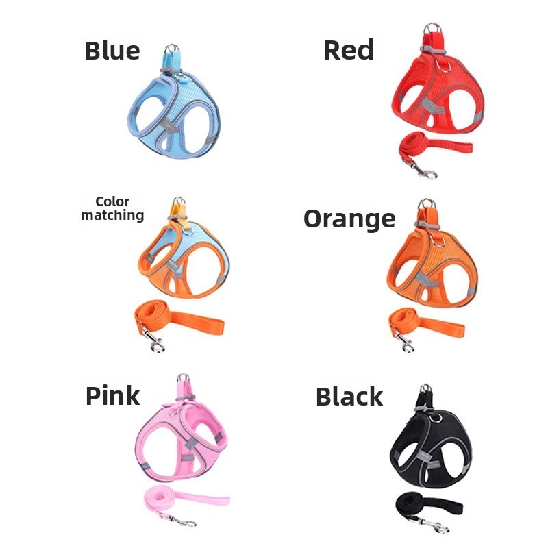 Dog Chest Harness Reflective Nylon Tank Style