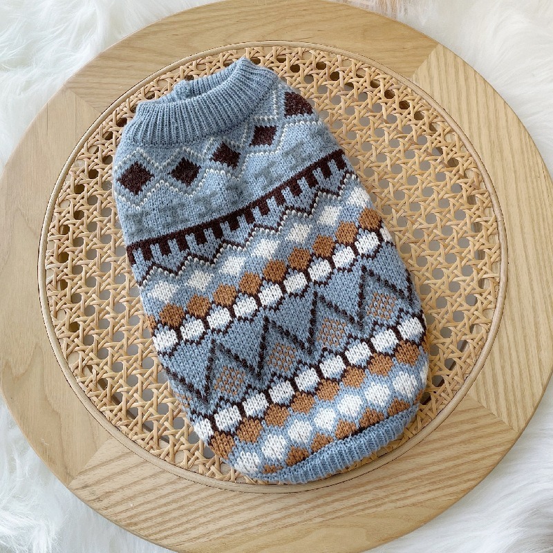 Cotton Two-Piece Dog Sweater with Bow Tie