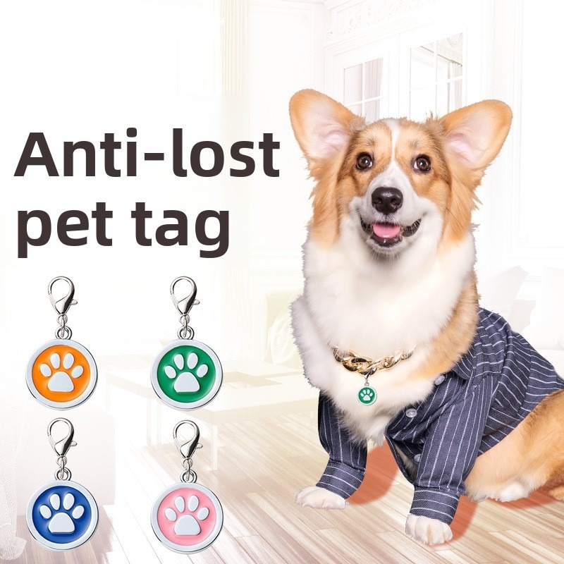 Circular Alloy Dog Tag for Recording Pet Information