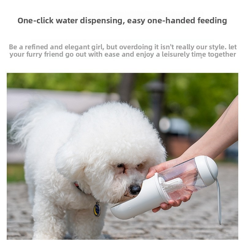 Pet Travel Water Bottle with Independent Water Port