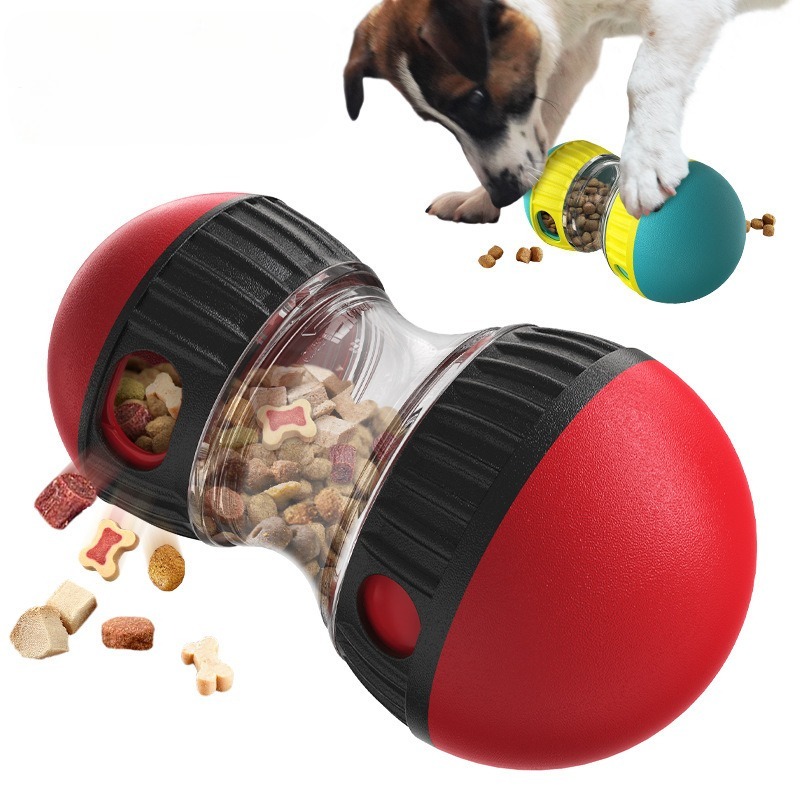Dog Slow Feeder Rolling Food Dispenser Bottle