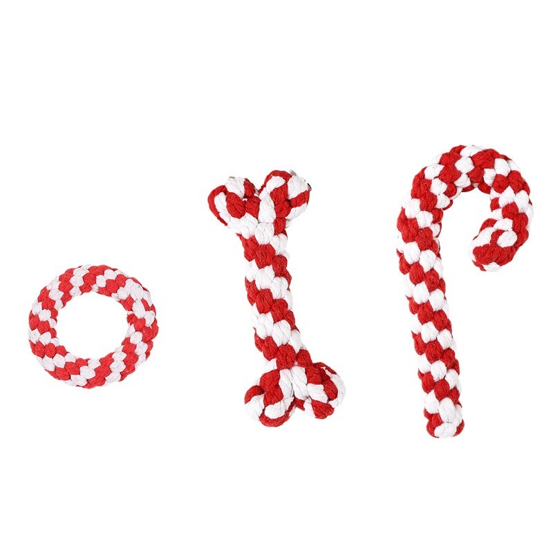 Cotton Rope Pet Chew Toy Set with Three Shapes