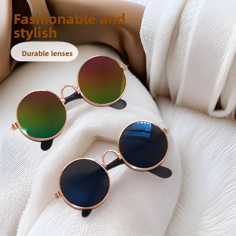Pet Sunglasses Metal Frame Photo Props