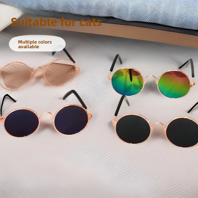 Pet Sunglasses Metal Frame Photo Props