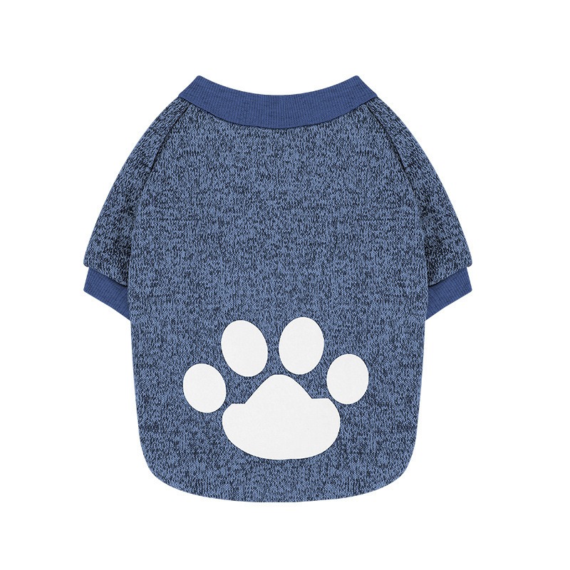 Paw Pattern Dog Sweater Machine Washable
