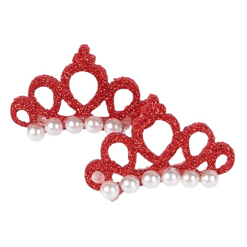 Pet Pearl Crown Hair Clip Headdress