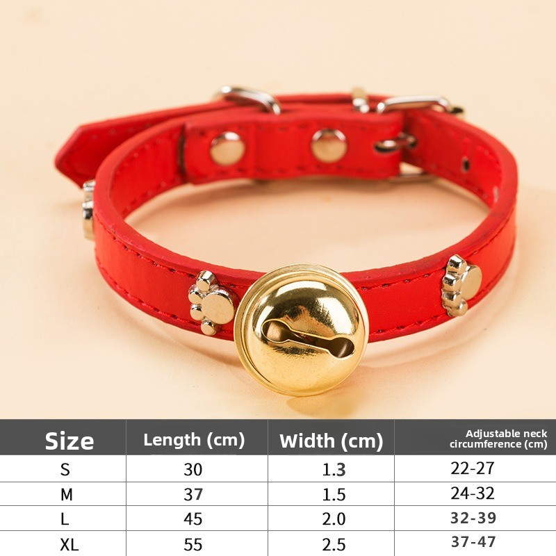 Elegant Breathable Pet Collar with Alloy Paw Print