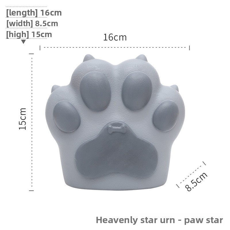 Laser-Engraved Paw Memorial Urn for Pets
