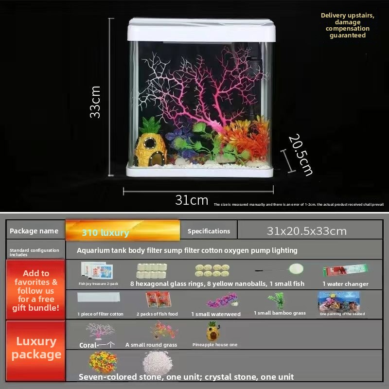 Luxury Aquarium with Bottom Cabinet and Silent Aerator