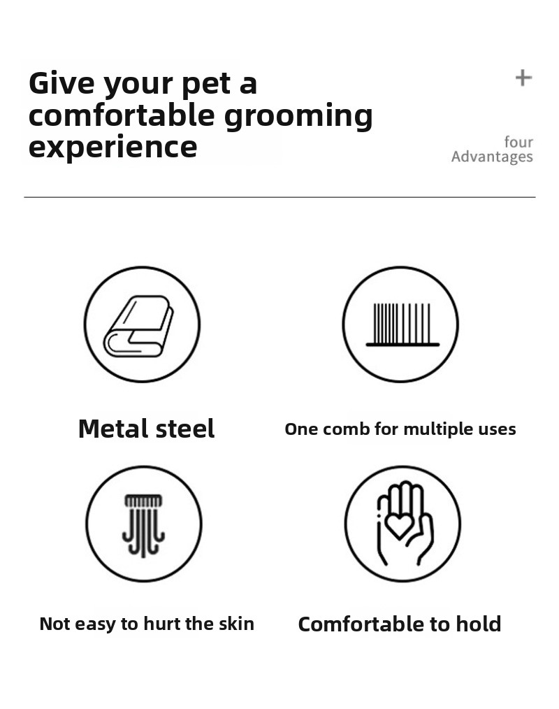 Pet Comb Set for Removing Lice and Hair Knots