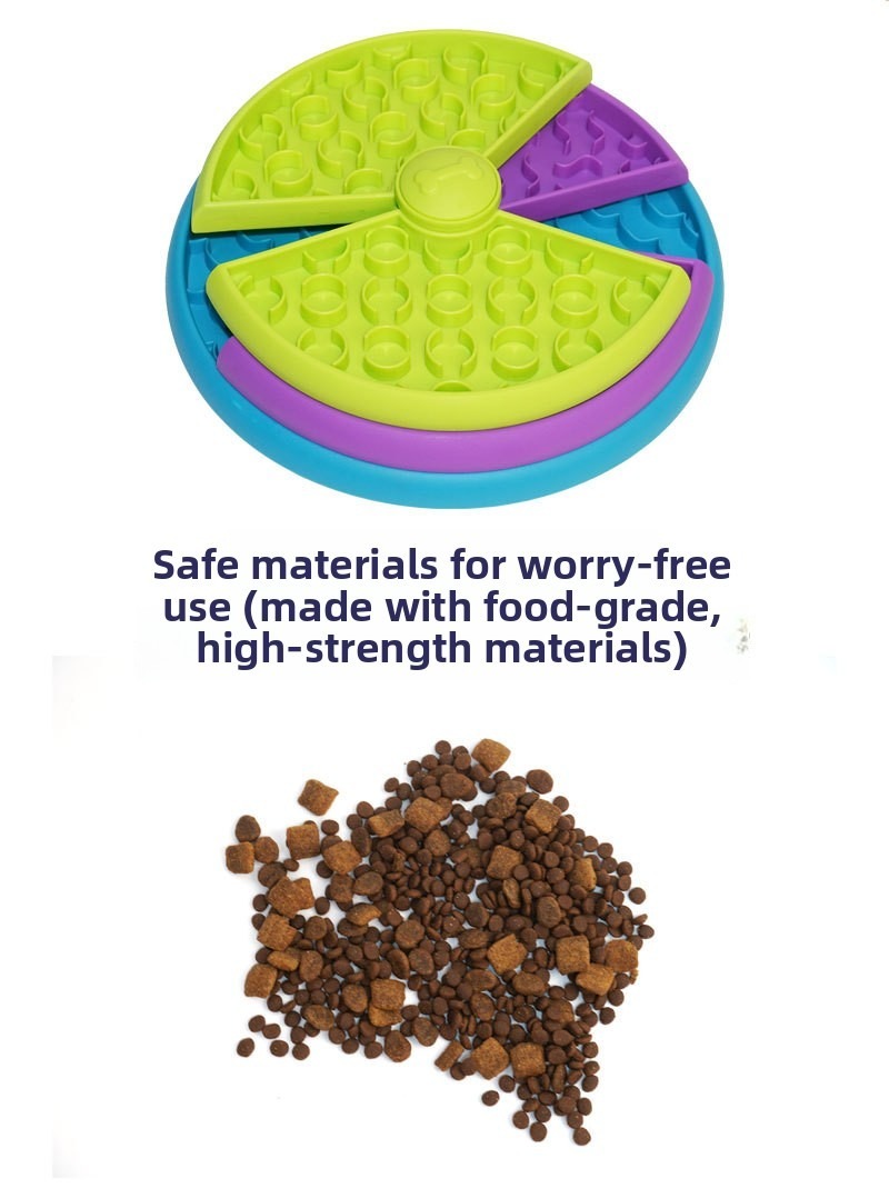 Rotating Three-Layer Dog Slow Food Bowl