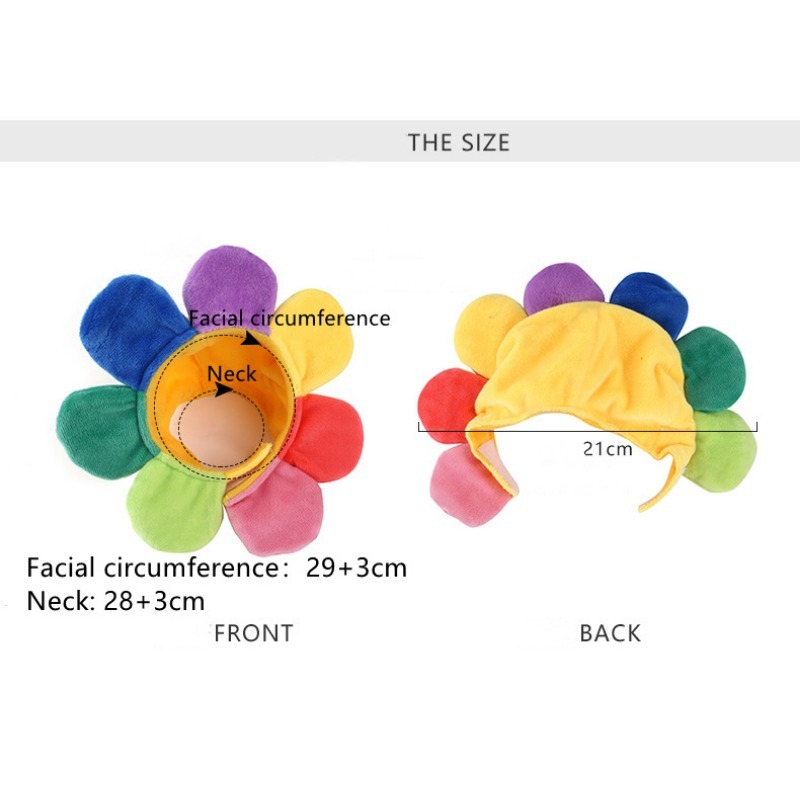 Teddy Bear Sunflower Pet Hat for Halloween