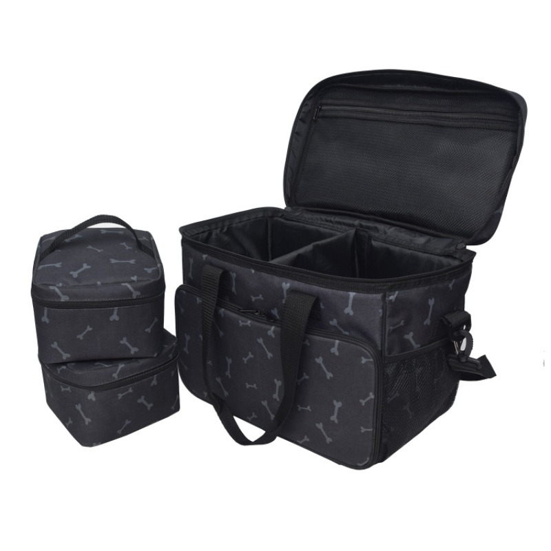 Collapsible Travel Kit Organizer with Pet Bowls