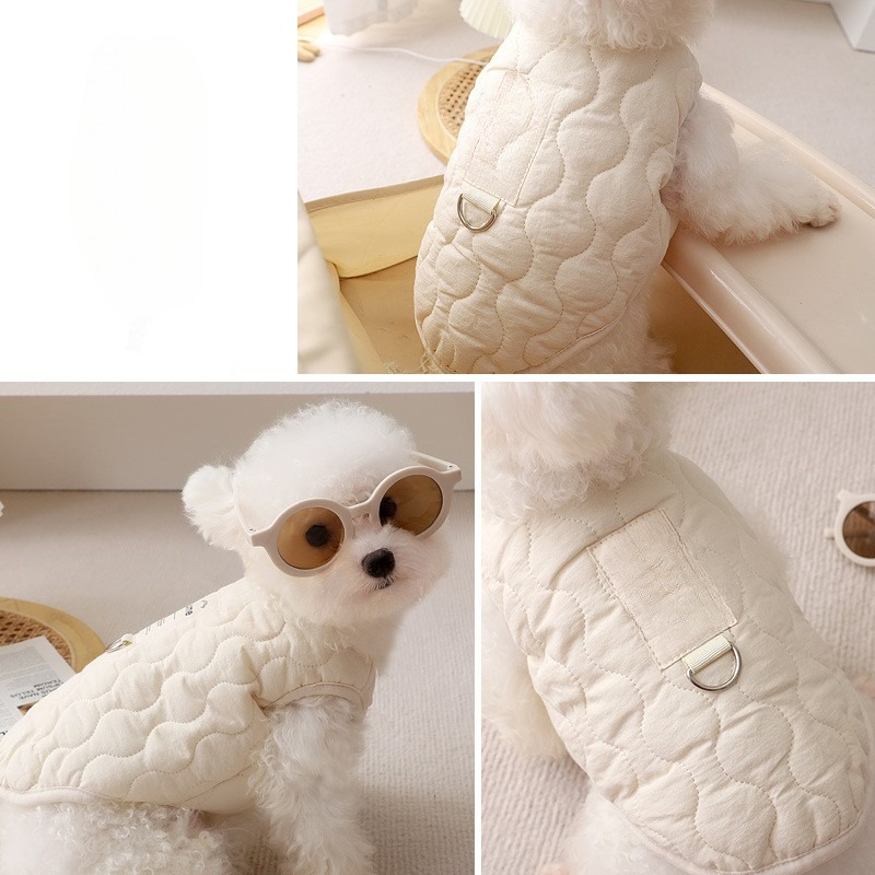 Velvet Winter Vest with Leash Buckle for Cats and Dogs