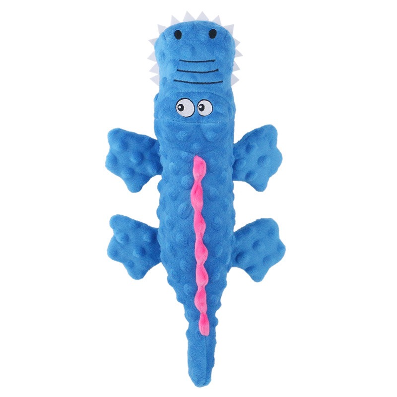 Durable Crocodile Plush Squeaky Chew Toy for Pets