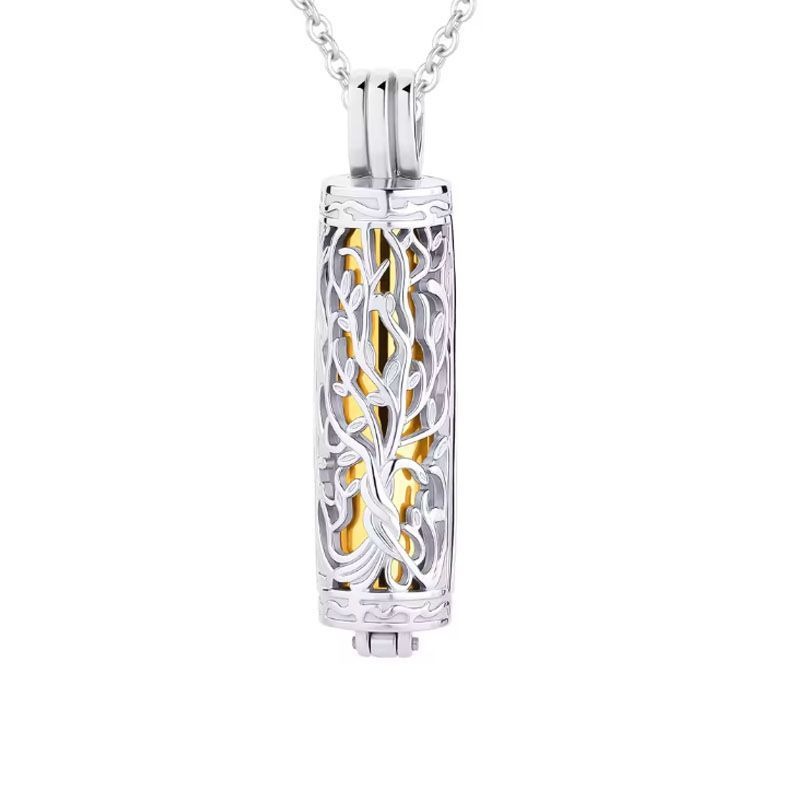 Brass Smooth Surface Pet Urn Memorial Pendant