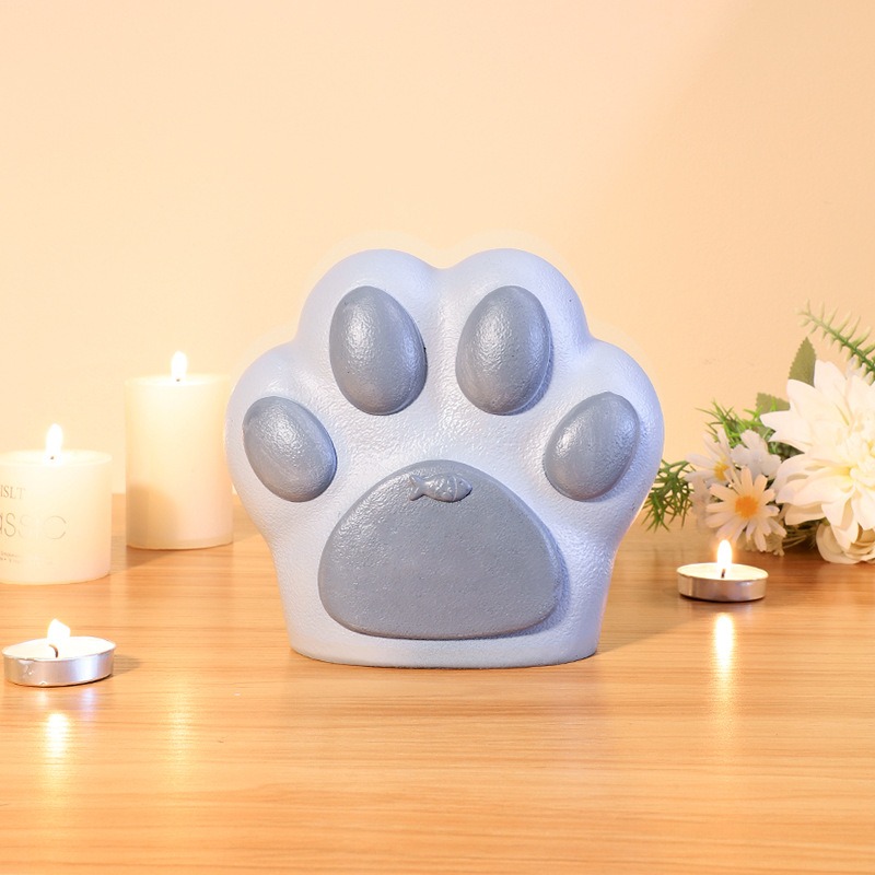 Laser-Engraved Paw Memorial Urn for Pets