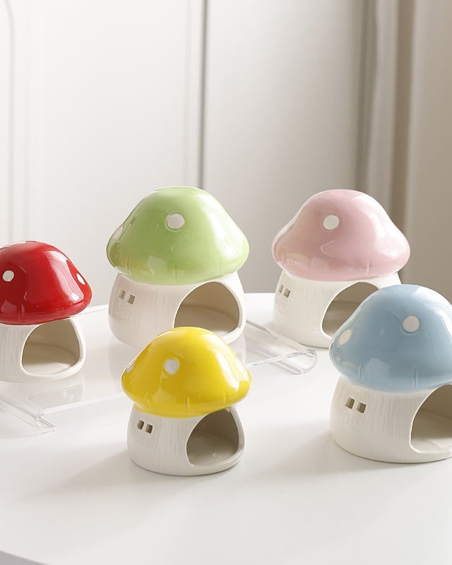 Ceramic Mushroom Hamster Hiding House