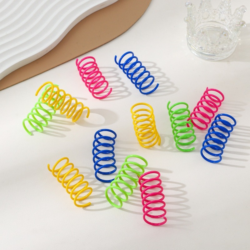 Spring Plastic Cat Puzzle Toy