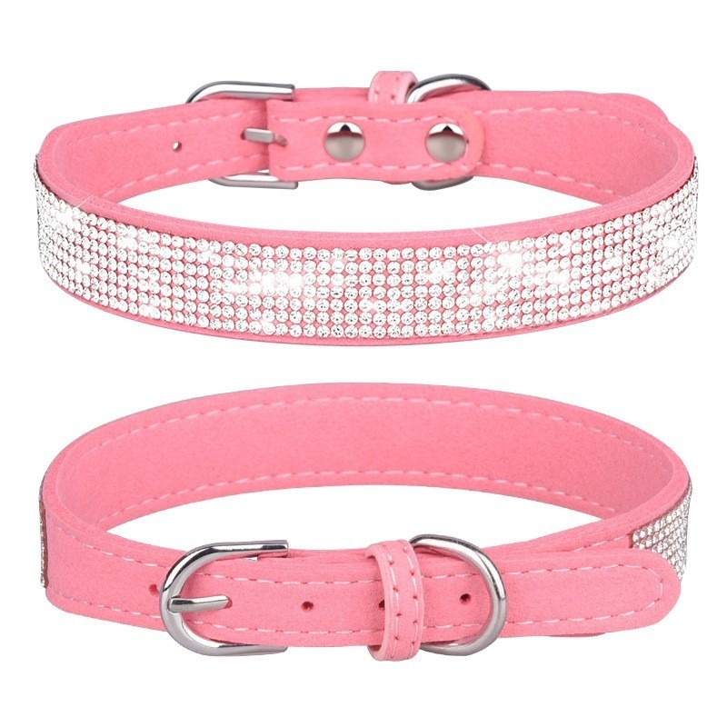 Diamond Studded Polyester Dog Collar for Decoration