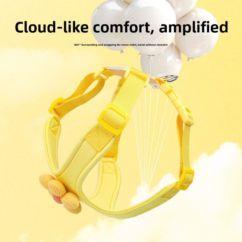 Dog Harness Set Flower Decoration Adjustable