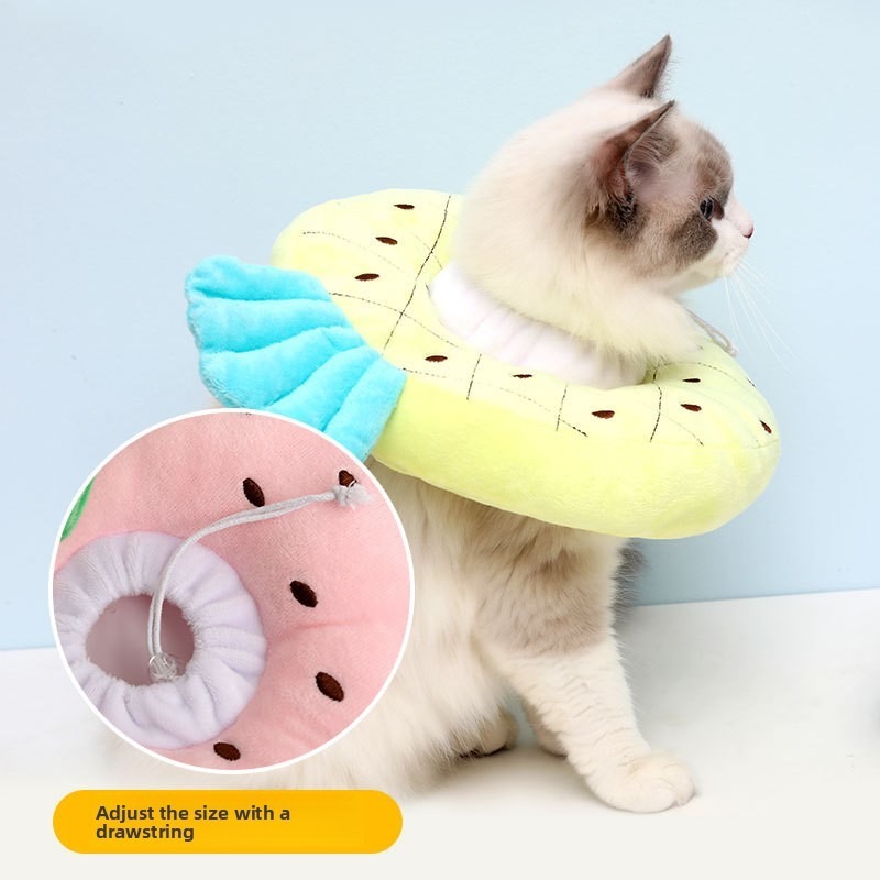 Pet Elizabethan Collar Fruit Print Adjustable