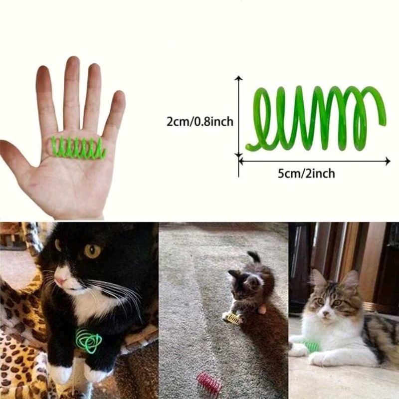 Spring Plastic Cat Puzzle Toy