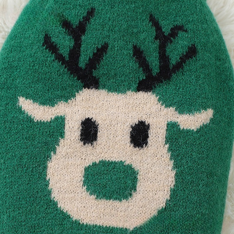 Reindeer Pattern Acrylic Dog Vest for Christmas