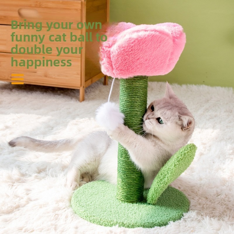40cm Sisal Cat Scratching Post in Tulip Shape