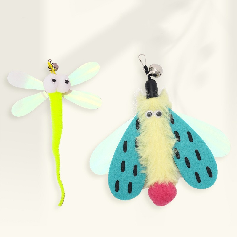 Butterfly Cat Teaser Stick Head