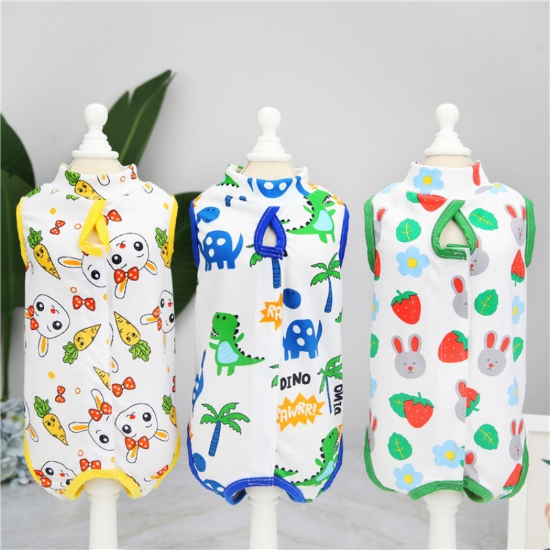 Fruit Pattern Cotton Cat Coat for Summer