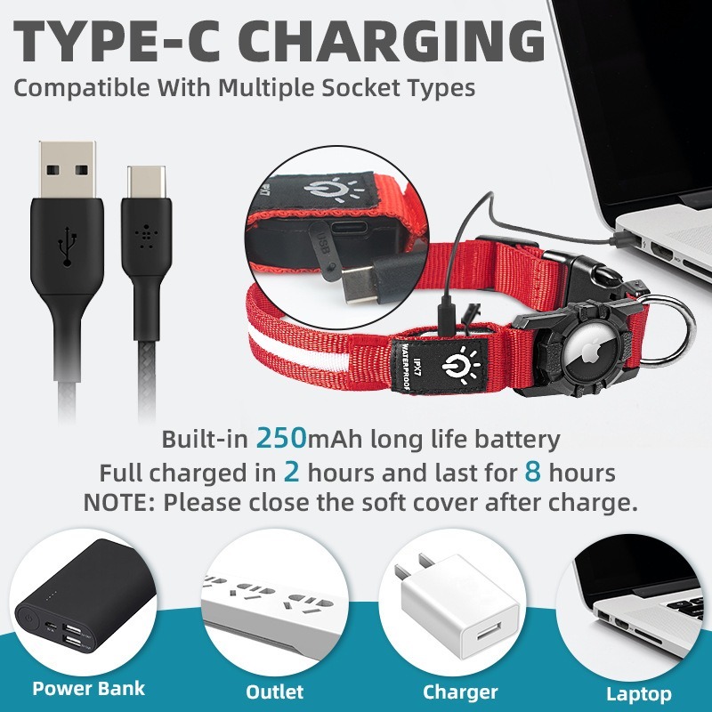 GPS Dog Collar with USB Charging and Waterproof