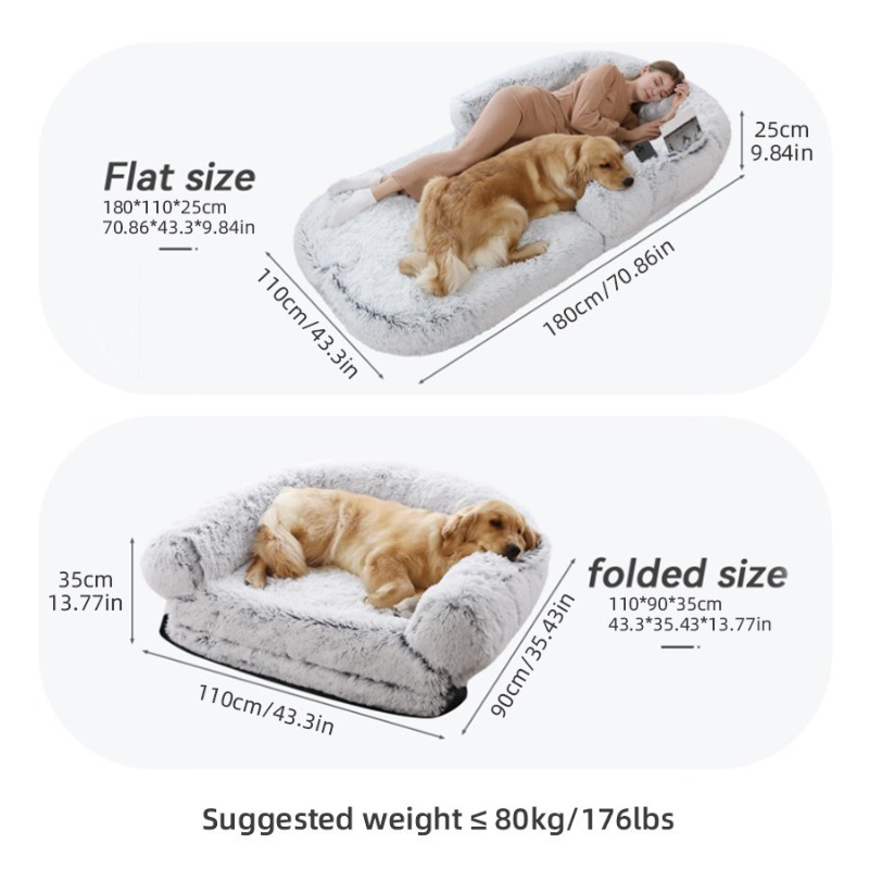 Oversized Luxury Dog Cat Bed Removable Washable Plush