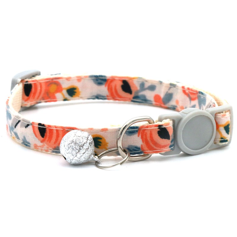 Pet Collar Nylon Floral Scarf Triangle